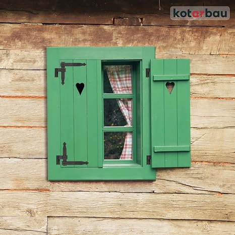 KOTARBAU® Angle Hinge with Brackets Window Shutter Hinge Angle Hinge Door Hinge Black Powder Coated Window Hinge Angle Construction Fitting 250 x 230 mm