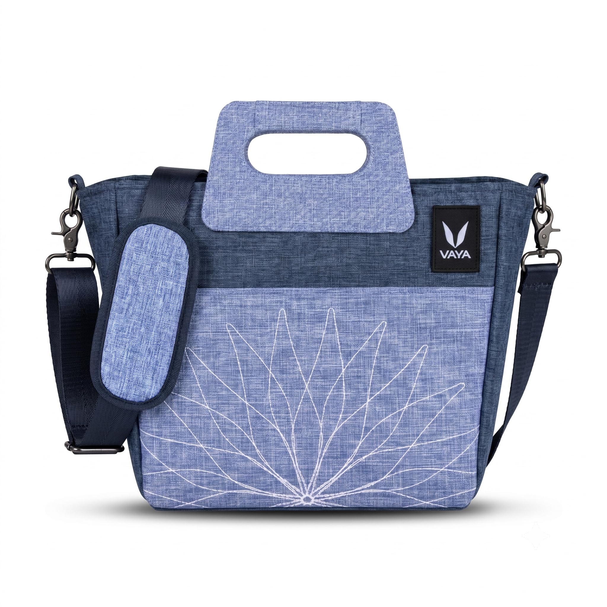 VAYA life.Improved Polyester Insulated Lunch Bag, Waterproof and with Cutlery Pouch, Easy-to-Carry Lightweight Tote with Zip and Handle, Sling Bag with Adjustable Detachable Nylon Strap (Blue)-image-49