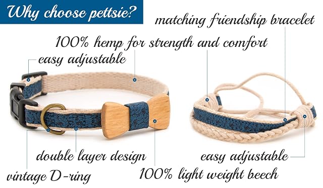 Foto 3 de 5 de Collar con Pajarita para Perros y Brazalete de Amistad Marca Pettsie