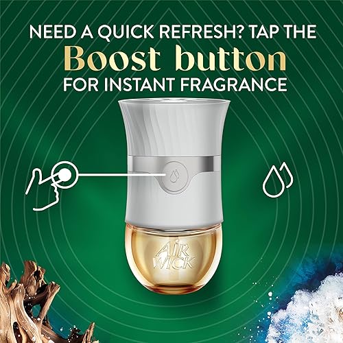 Miniatura 9 de Air Wick Vibrante repuesto de aceite perfumado para enchufar, infundido con aceites esenciales, ambientadores enchufables para el hogar, madera azul