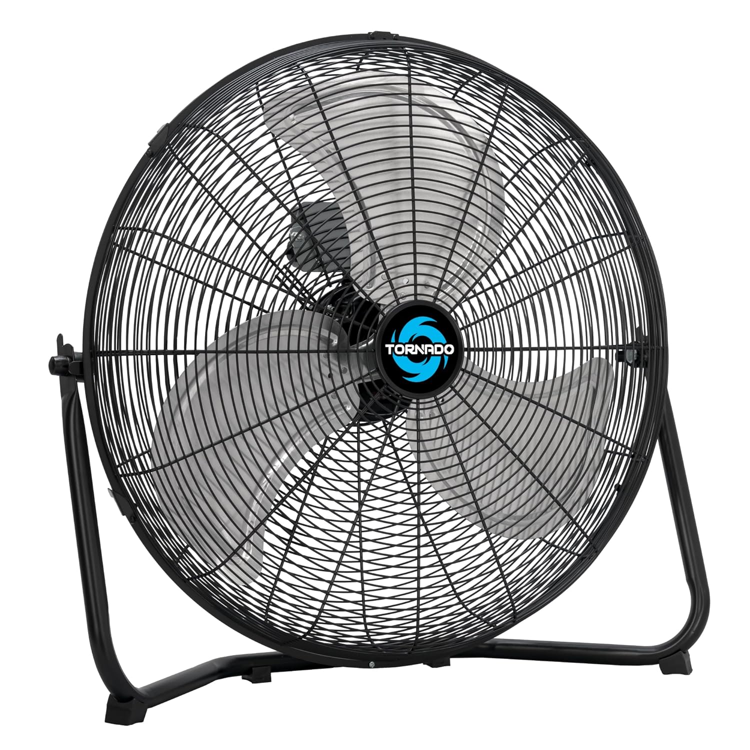 Tornado Ventilador industrial de metal potente de 20 pulgadas, ventilador de piso de enfriamiento de alta velocidad de 3 velocidades para espacios