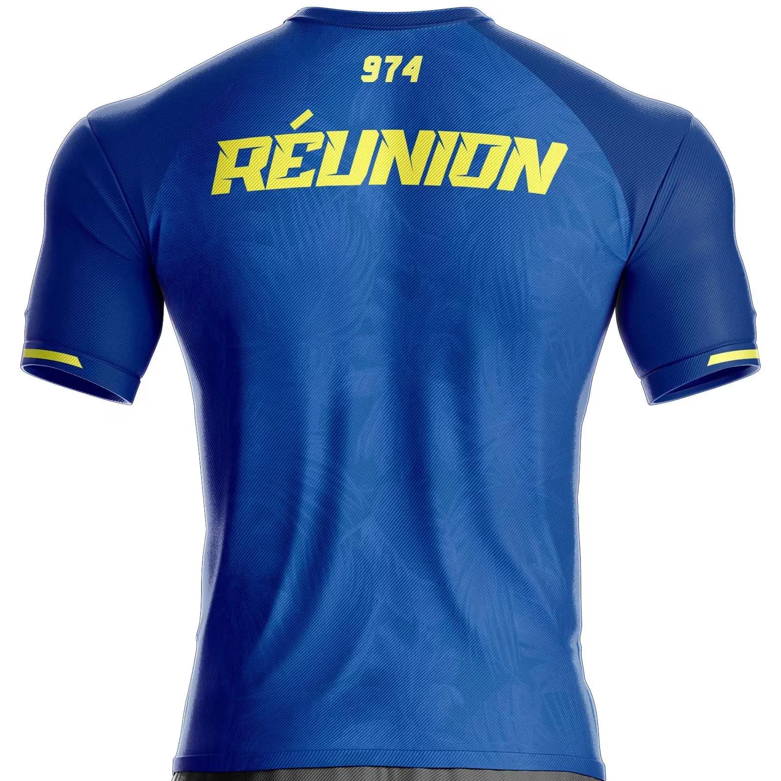 Maillot Ile de la Reunion 974 Football avec Drapeau