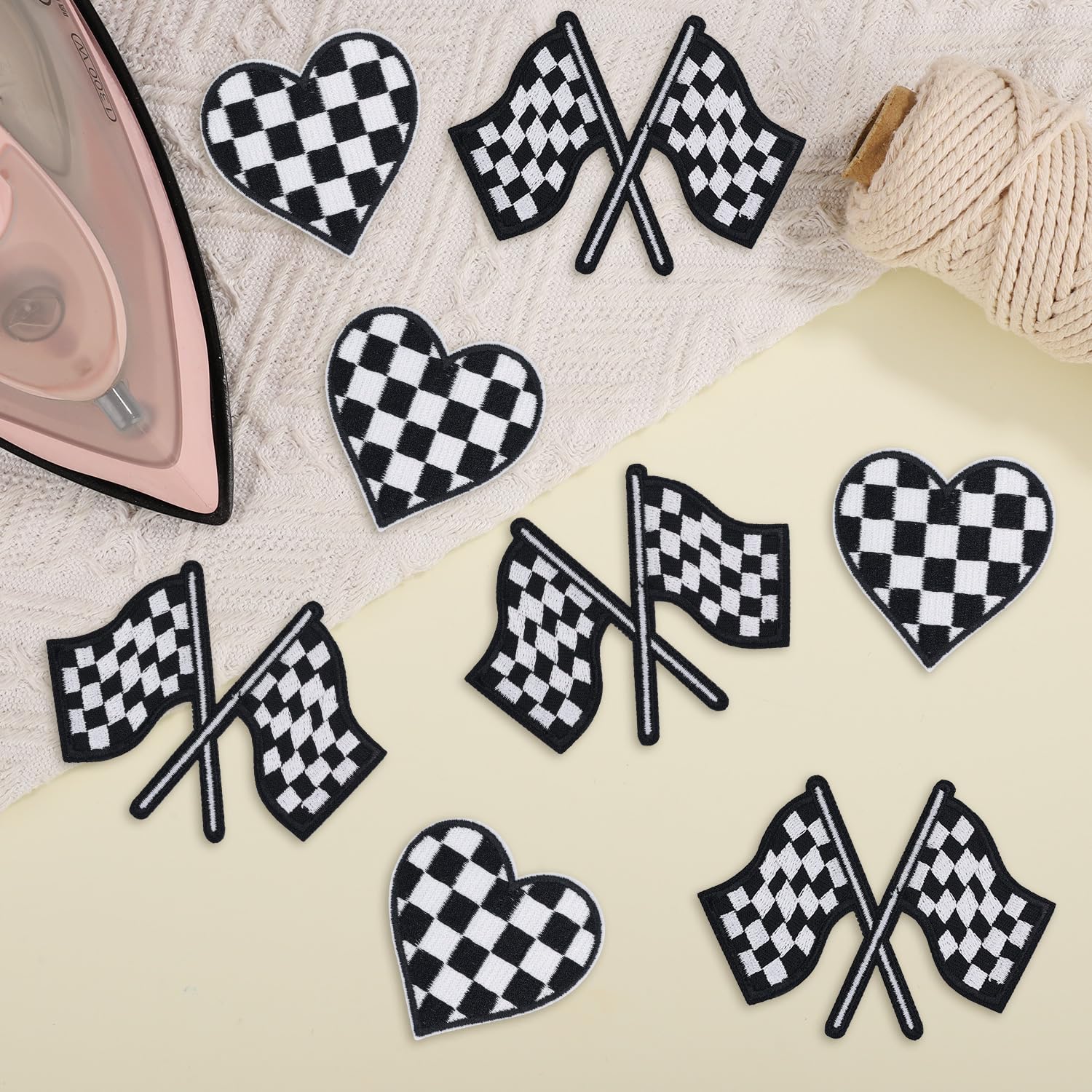 18 Parches Planchar Estrellas Y Corazones - 9 Colores, Adhesivo Térmico, Para Ropa Y Accesorios