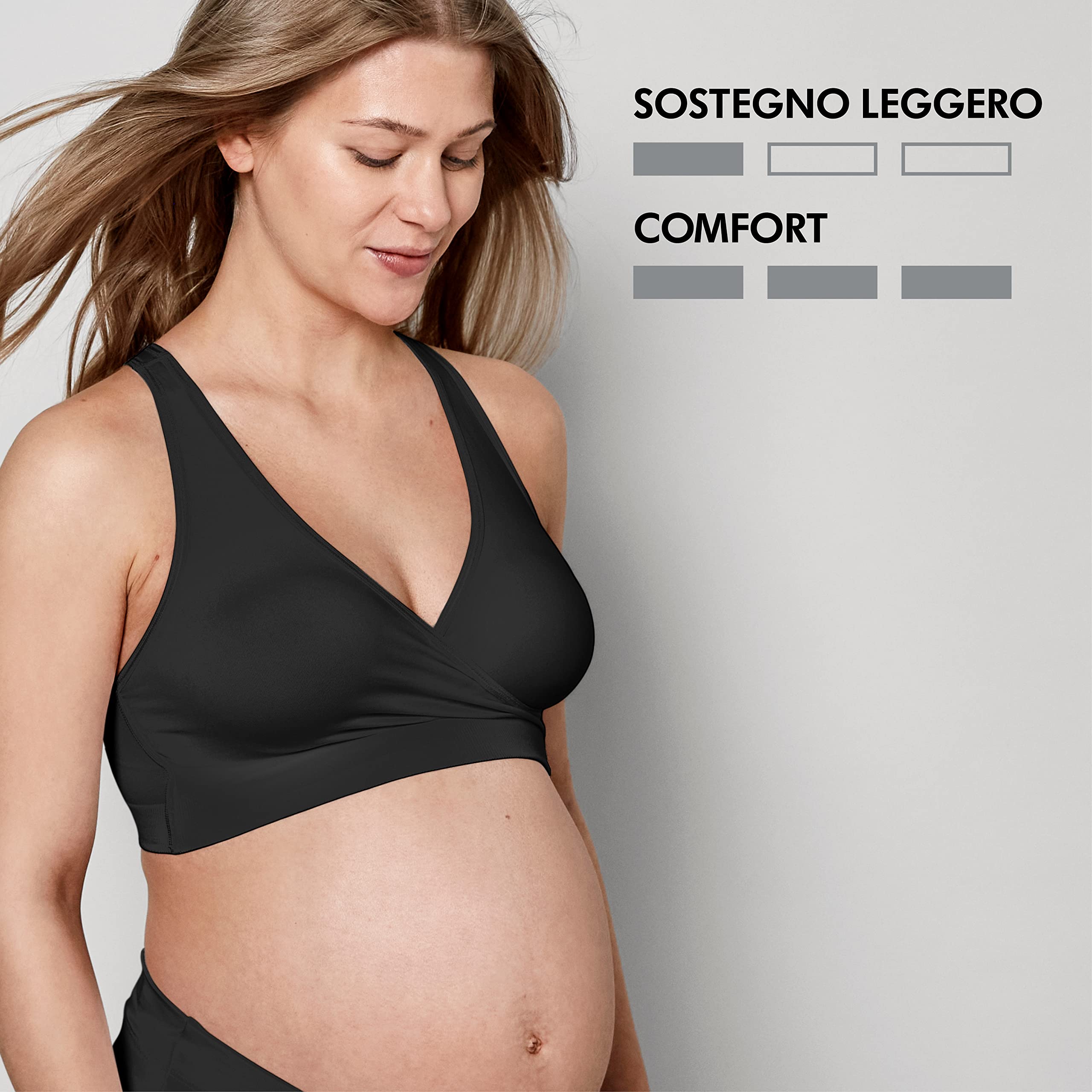 Medela Reggiseno Keep Cool Sleep per Gravidanza e Allattamento Senza Cuciture con Zona Traspirante sul Retro e Tessuto Morbido al Tatto