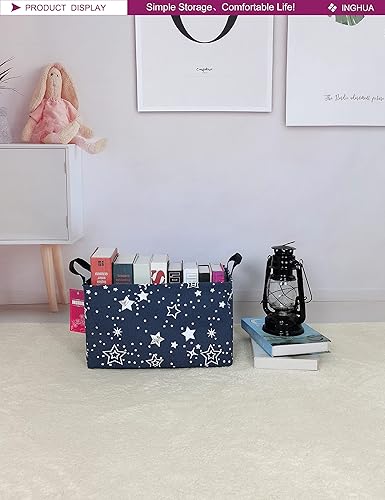 Miniatura 4 de Cesta de almacenamiento rectangular de tela, organizador de cesta para juguetes, libros, ropa, regalos, mascotas - Perfecta para el hogar, oficina,