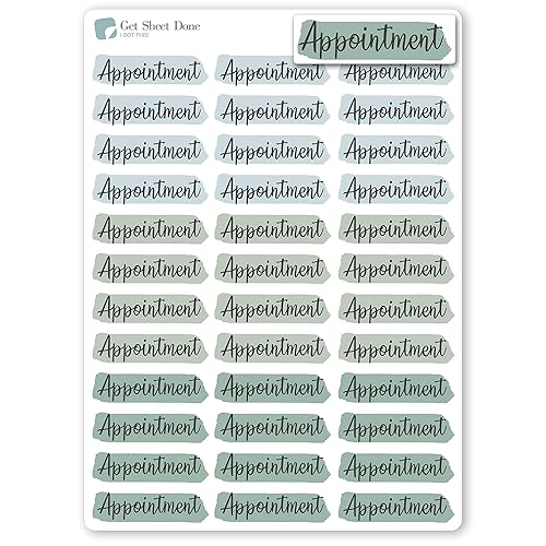 Appointment Planner Stickers  36 Vinyl Stickers (1)  Highlighted Text ScriptHealth Doctor MeetingEssential Productivity Life Planner StickersBullet