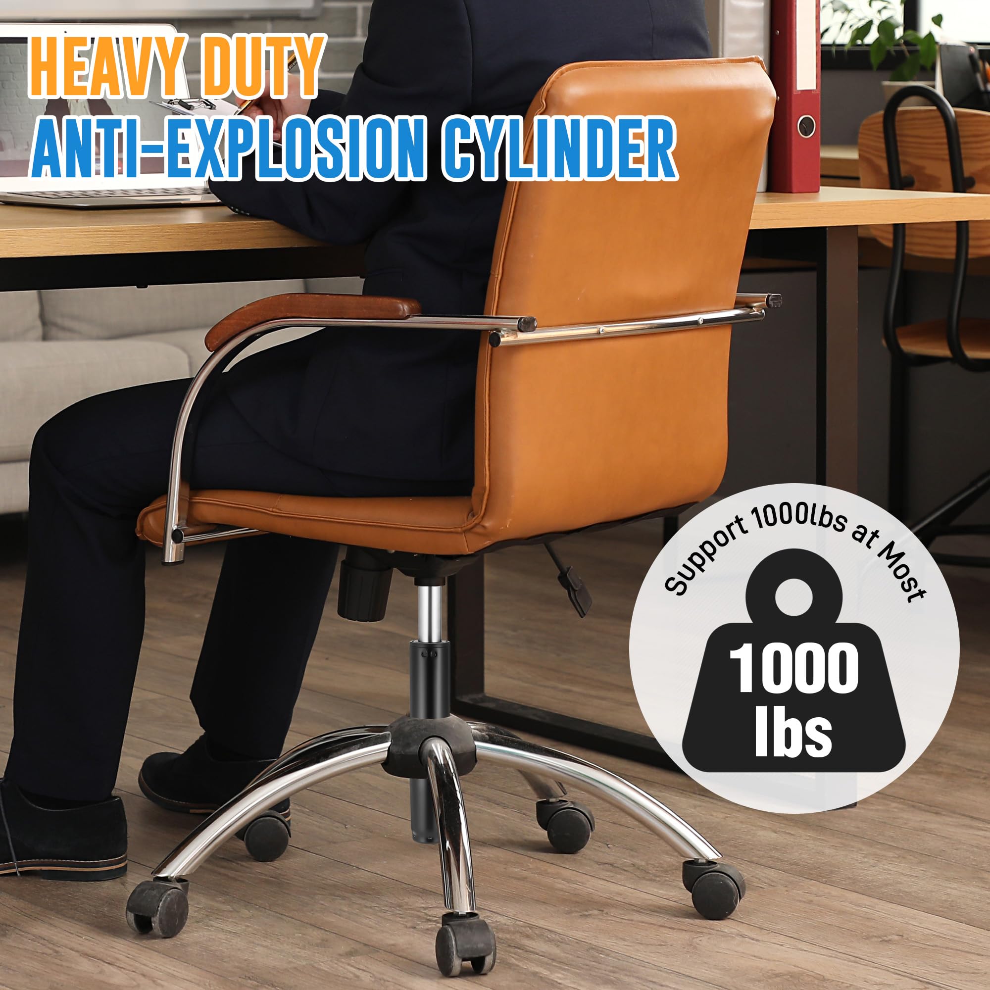 Vérin à gaz de Rechange pour Chaise de Bureau, Verin Fauteuil Bureau Capacité de charge de 450 kg, Class 4 Piston Ressort à Pression de Gaz 1000 LBS, Ressort à gaz ajustable pour chaise (30-45cm)