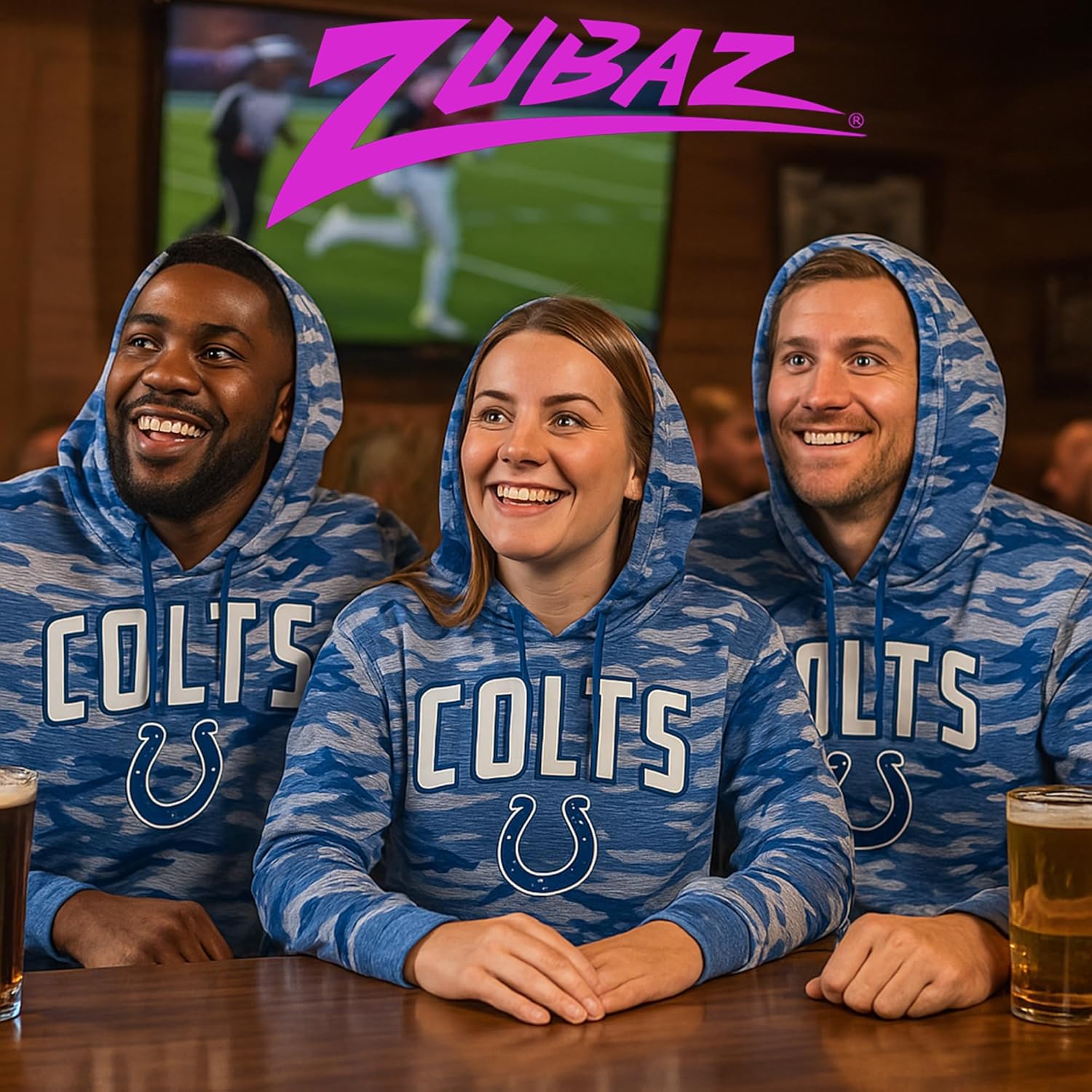 Zubaz NFL Men's All-Over Print Hoodie (Small - 5XL) - Image 2