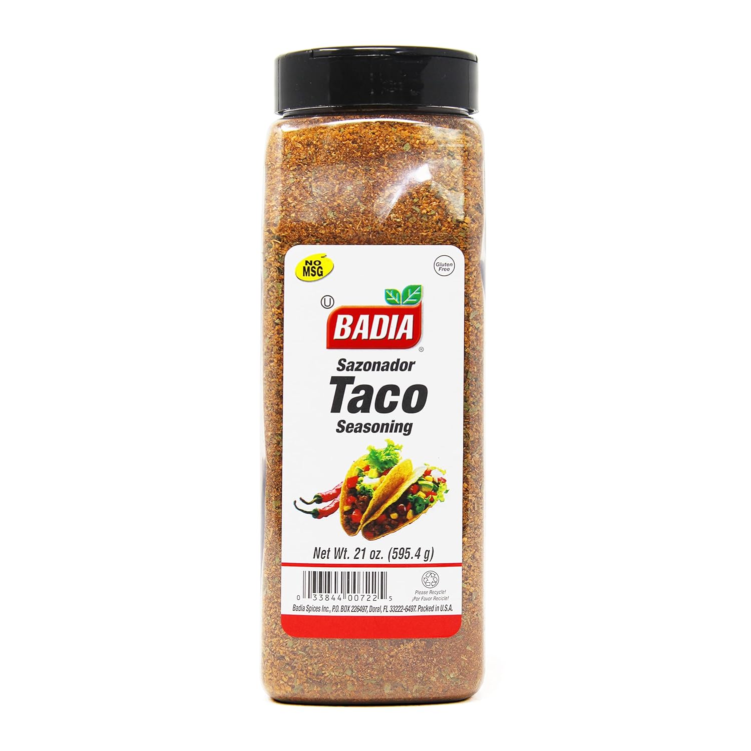 Badia Taco Seasoning, 21 oz (Pack of 6) – Authentic Blend for Tacos, Burritos, Fajitas, Ground Beef, Chicken, and Vegetarian Dishes