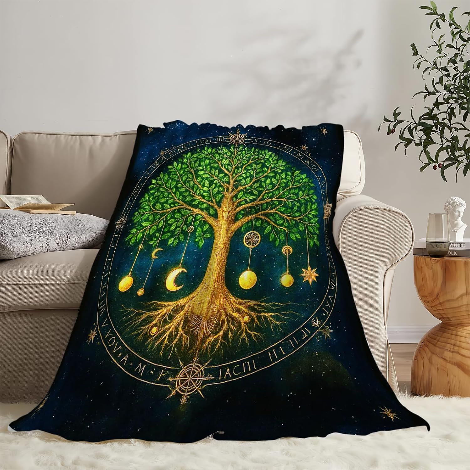Tree Blanket Tree of Life Throw Blanket Plant Soft Cozy Fleece Fuzzy Stuff Plush Flannel Gifts for Girls Women Boys Kids Adults 40''x50'' - Image 5