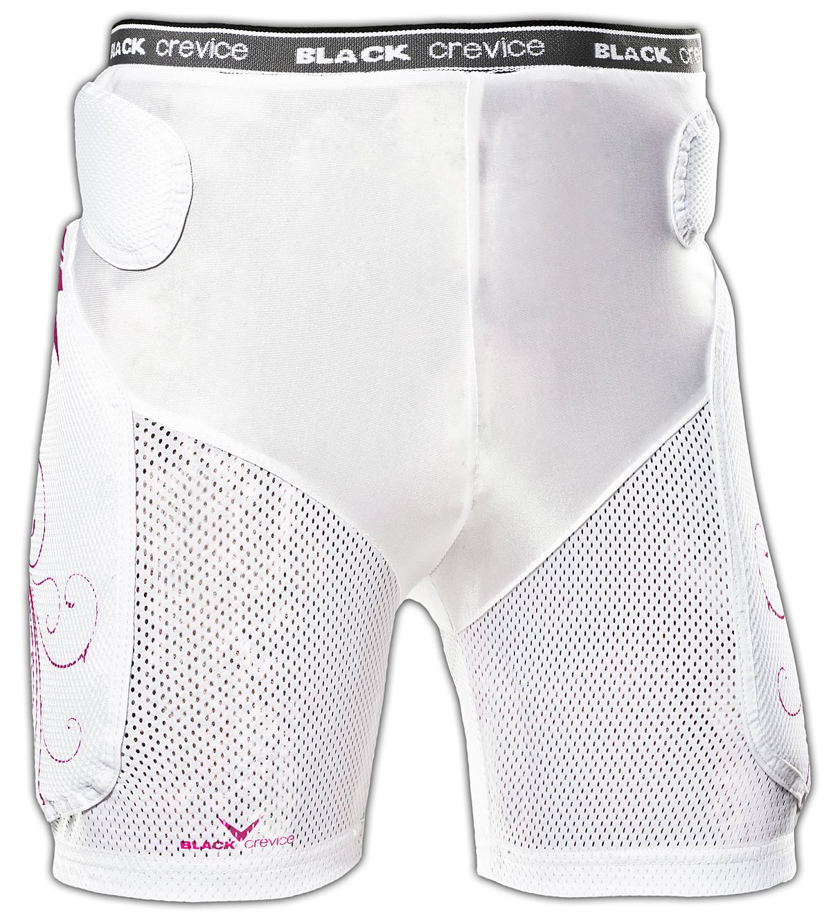 Black Crevice Damen Protektorshort I Protektorenhose Damen I Bestmöglicher Schutz des Steißbeins I Ski-Protektor mit Polsterung an Oberschenkel & Hüfte I Ski- & Snowboard-Schutz
