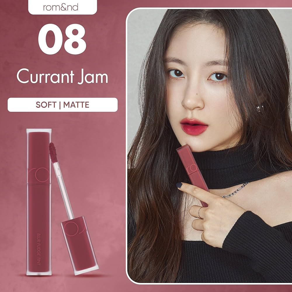 Amazon.com : rom&nd BLUR FUDGE TINT 08 Currant Jam | Velvety Matte
