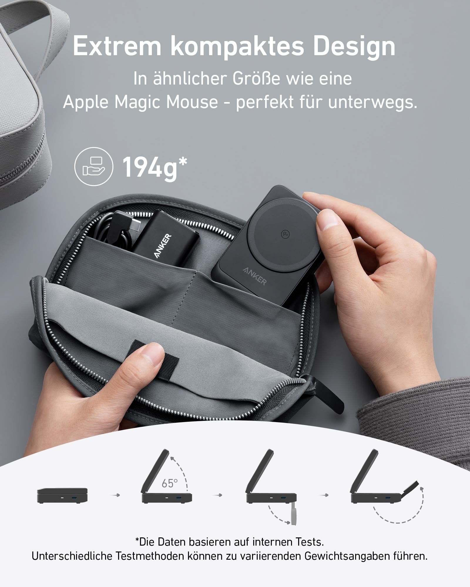 Anker MagGo stacja ładująca 3 w 1, certyfikat Qi2, bezprzewodowa 15 W, kompatybilna z MagSafe, do iPhone 15/14, AirPods, Apple Watch 9 (z zasilaczem USB-C) (Black)