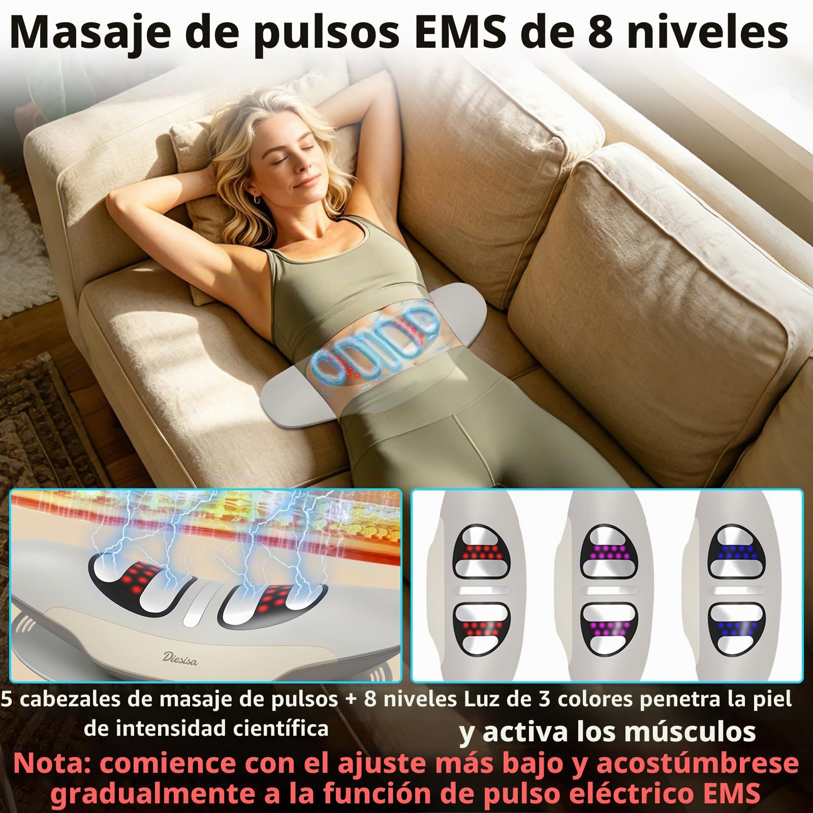 Diesisa EléCtrico Masajeador Lumbar: Masajeador Espalda Con TraccióN Lumbar