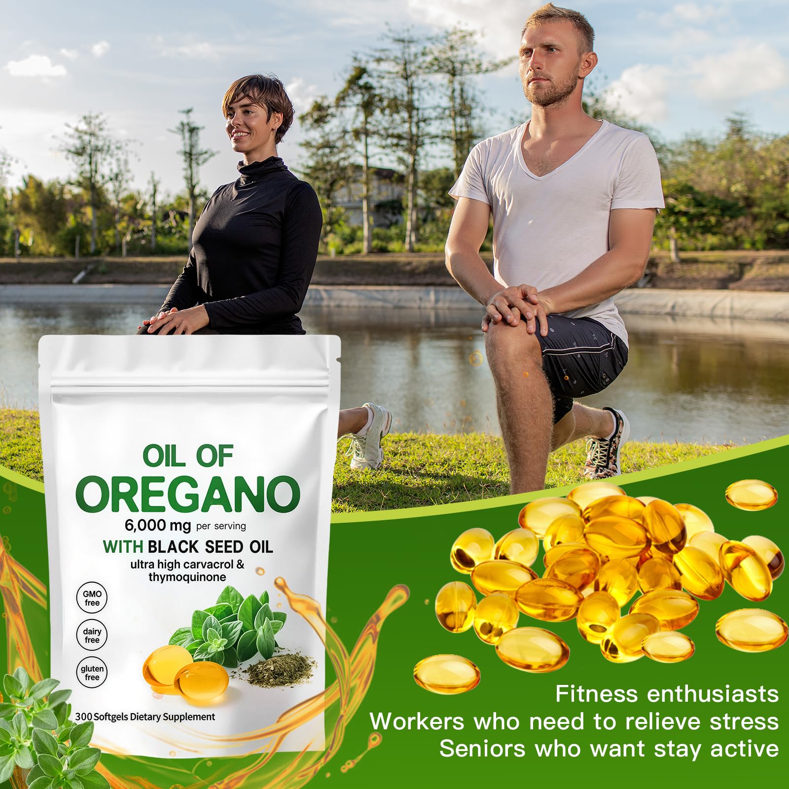 Oil of Oregano with Black Seed Oil 2-in-1 Capsules, 300 Softgels — Amazon image 6