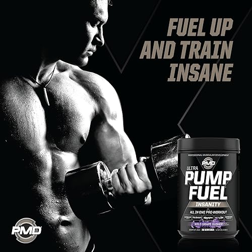 Miniatura 6 de PMD Sports Ultra Pump Fuel Insanity - Bebida previa al entrenamiento para energía, fuerza, resistencia, recuperación - Carbohidratos complejos y