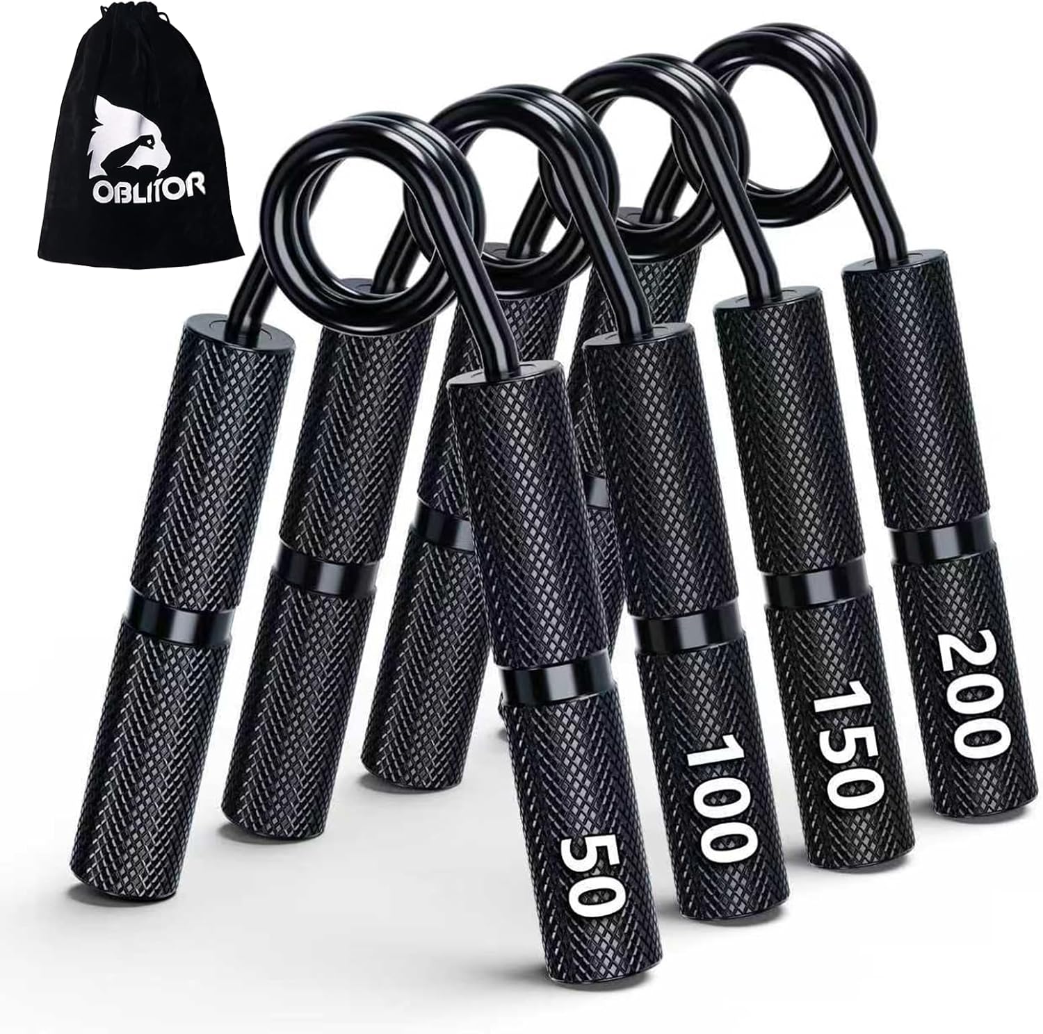 Grip Strength Trainer 6 Pack,100LB-350LB Hand Exerciser Gripper Forearm Finger Strengthener Non-Slip Suitable for Hand Rehabilitation Finger Strength Training, Muscle Building, Home Gym