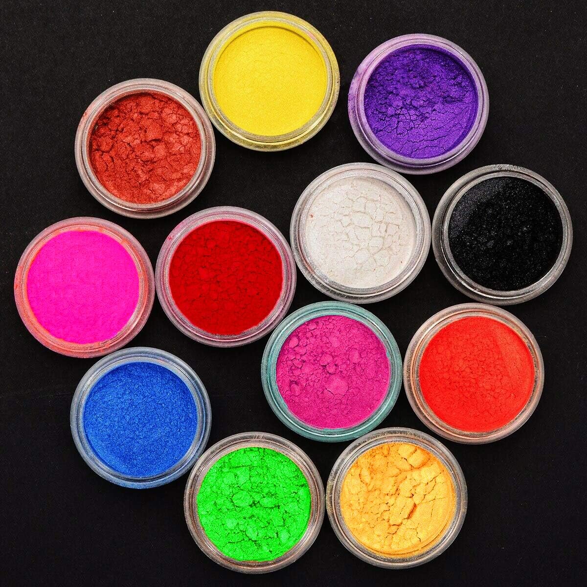 Mica Powder Set – 12 Vibrant Colors (5g Each) | Multicolor Pigment Powder for Resin Art, Candle Making, Soap Making, Nail Art, DIY Crafts & Decorative Projects | Pack of 12-image-40