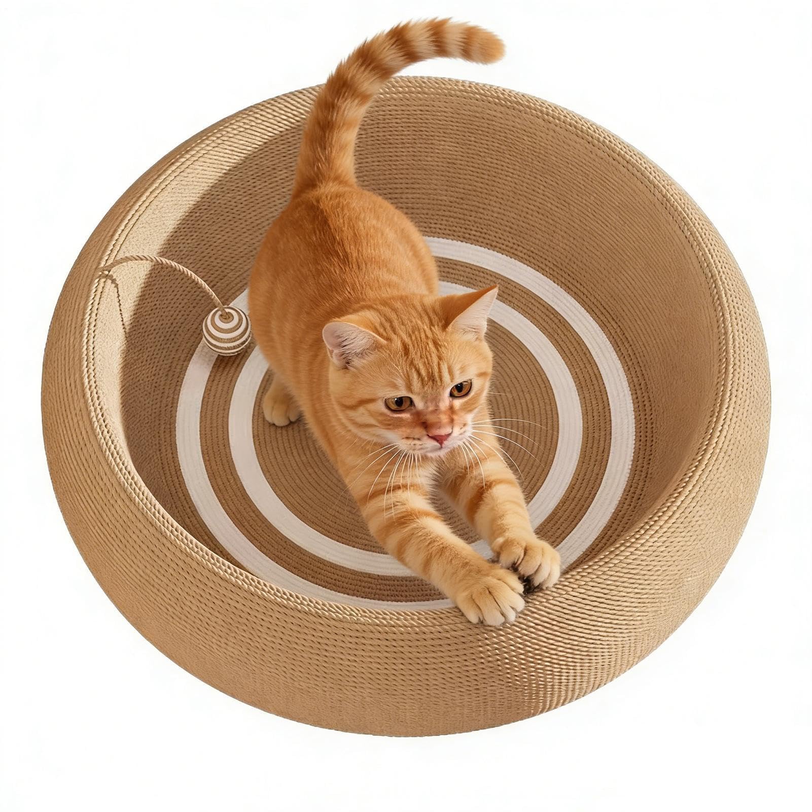 Rascador para gatos y cesta, alfombra de garra de sisal protector de muebles | Raspador Raspador Raspador de Gato para Casa, Apartamento, Salón, Dormitorio y Suelo