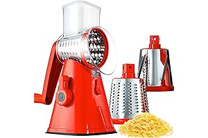 Electric Rotary Cheese Grater with Interchangeable Blades