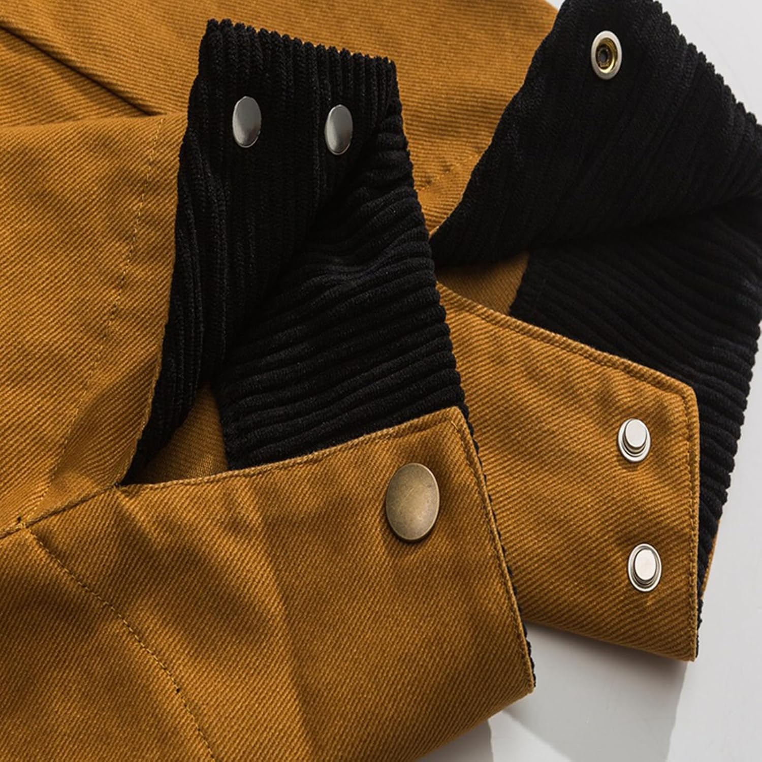 ZYTECO Men's Corduroy Jacket Pure Cotton Patchwork