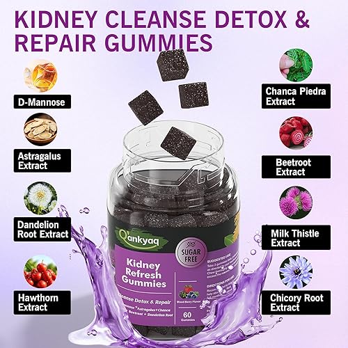 Miniatura 6 de Q'ankyaq Gomitas orgánicas de aceite de orégano con aceite de semilla negra y gomitas de desintoxicación y reparación de riñones