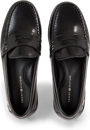Tommy Hilfiger Damen Driver Schuh Essential Mokassins, Schwarz