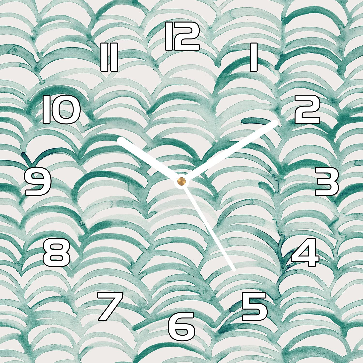 Horloge en verre de sécurité 30x30 cm d'exception Aqua Cercles Saint-Jacques