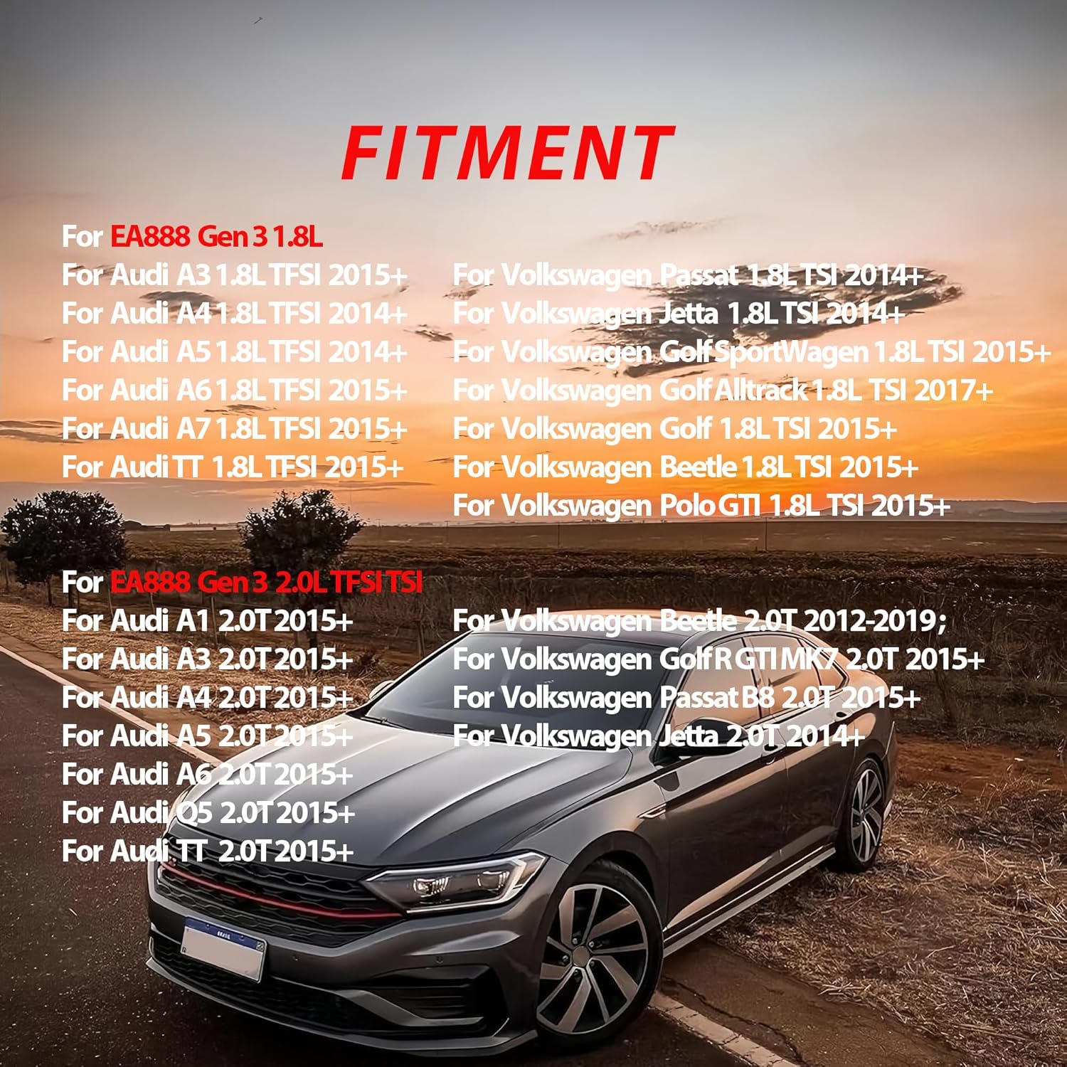 Timing Chain Kit w/Tool Fit For VW Jetta Passat Golf Beetle Polo Audi A1 A3 A4 A6 A7 Q5 TT EA888 Gen 3 1.8L 2.0L 2014-2018 TFSI/TSI 06K115225L 06H105209AT T10355 06K109158AA 06H109467AF 06K109467K