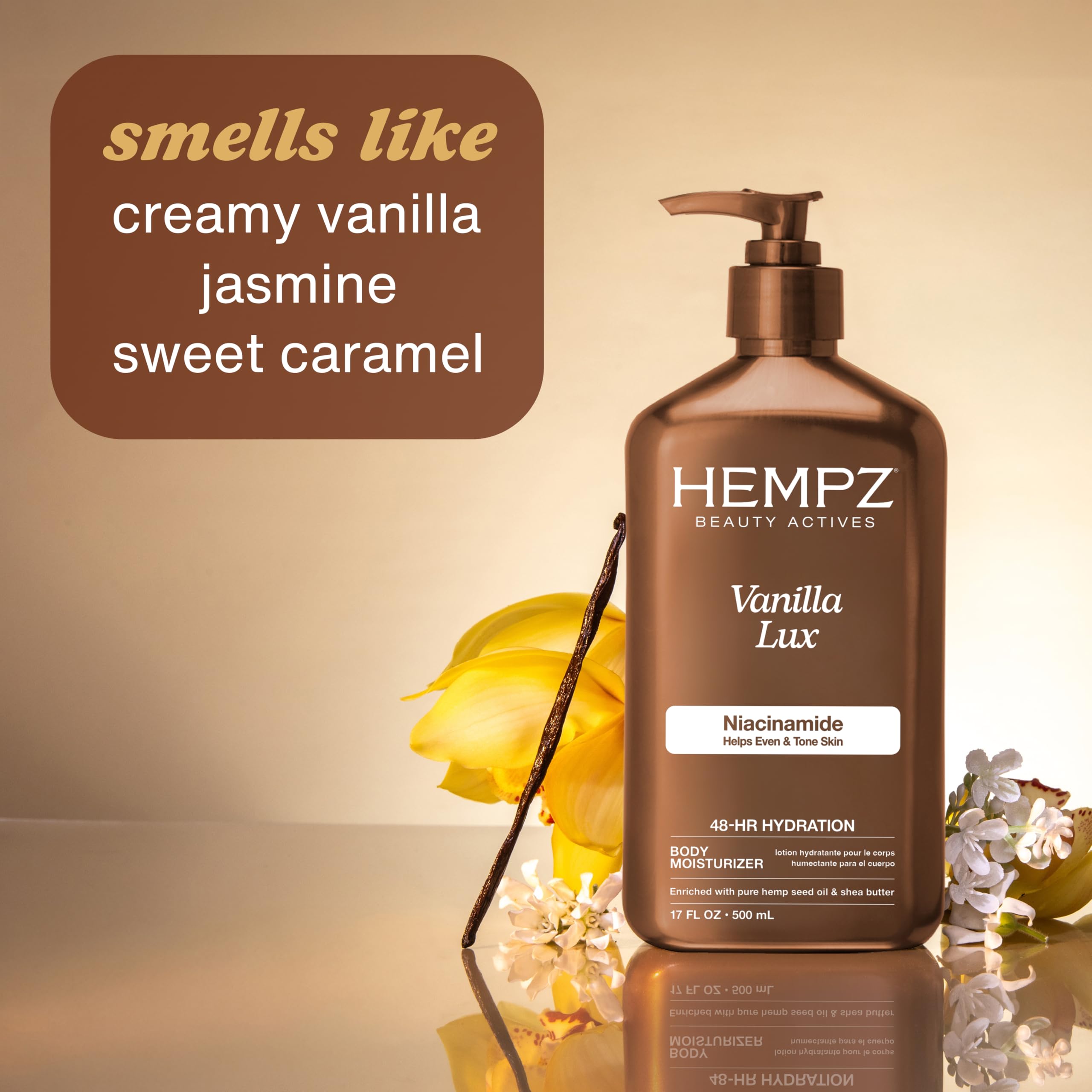 Hempz Vanilla Lux Herbal Body Moisturizer 17 oz. NEW LOOK : Amazon