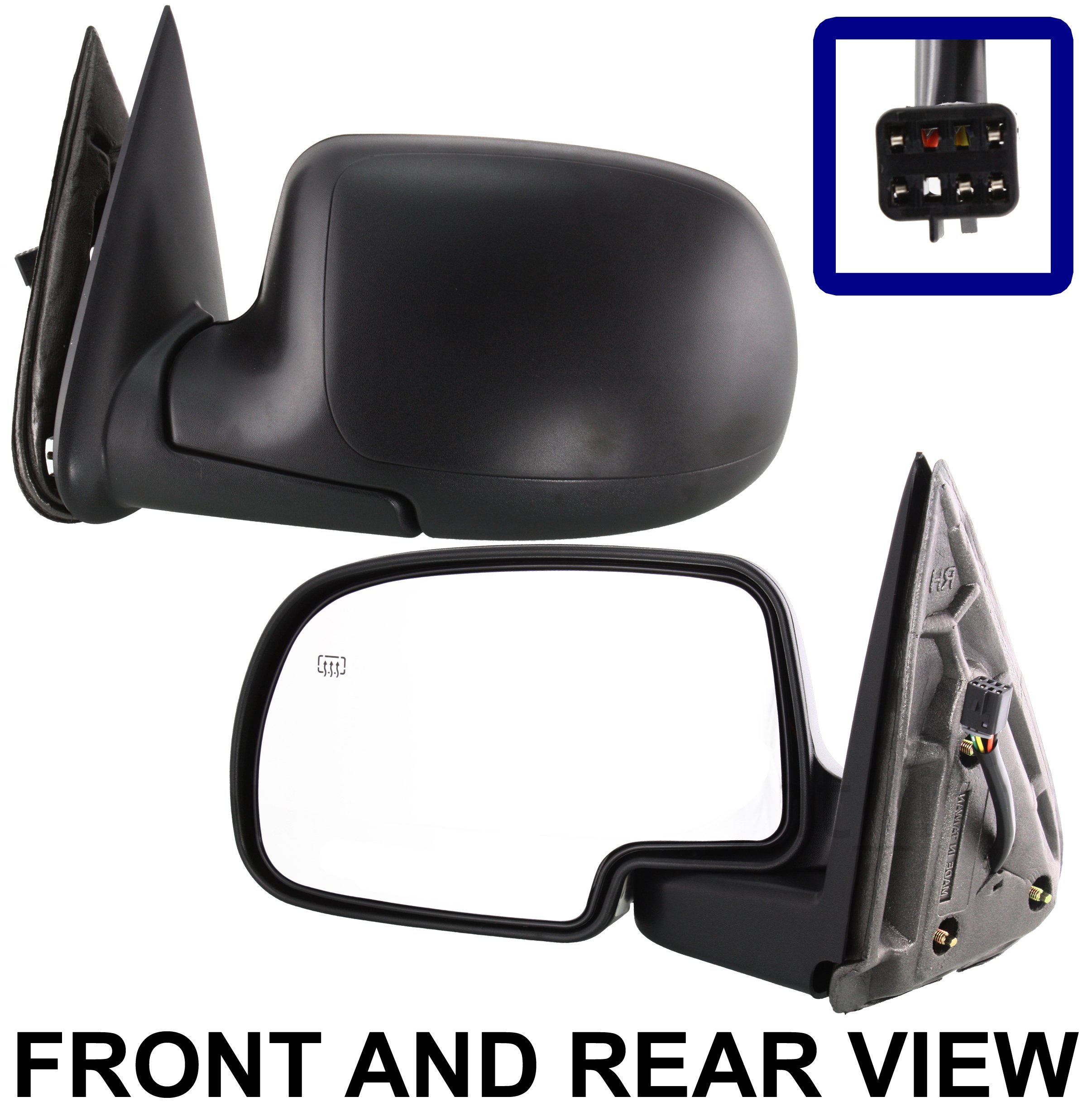 CHEVROLET SILVERADO PICKUP 01-02 SIDE MIRROR LEFT DRIVER, POWER, HEATED, FOLDING