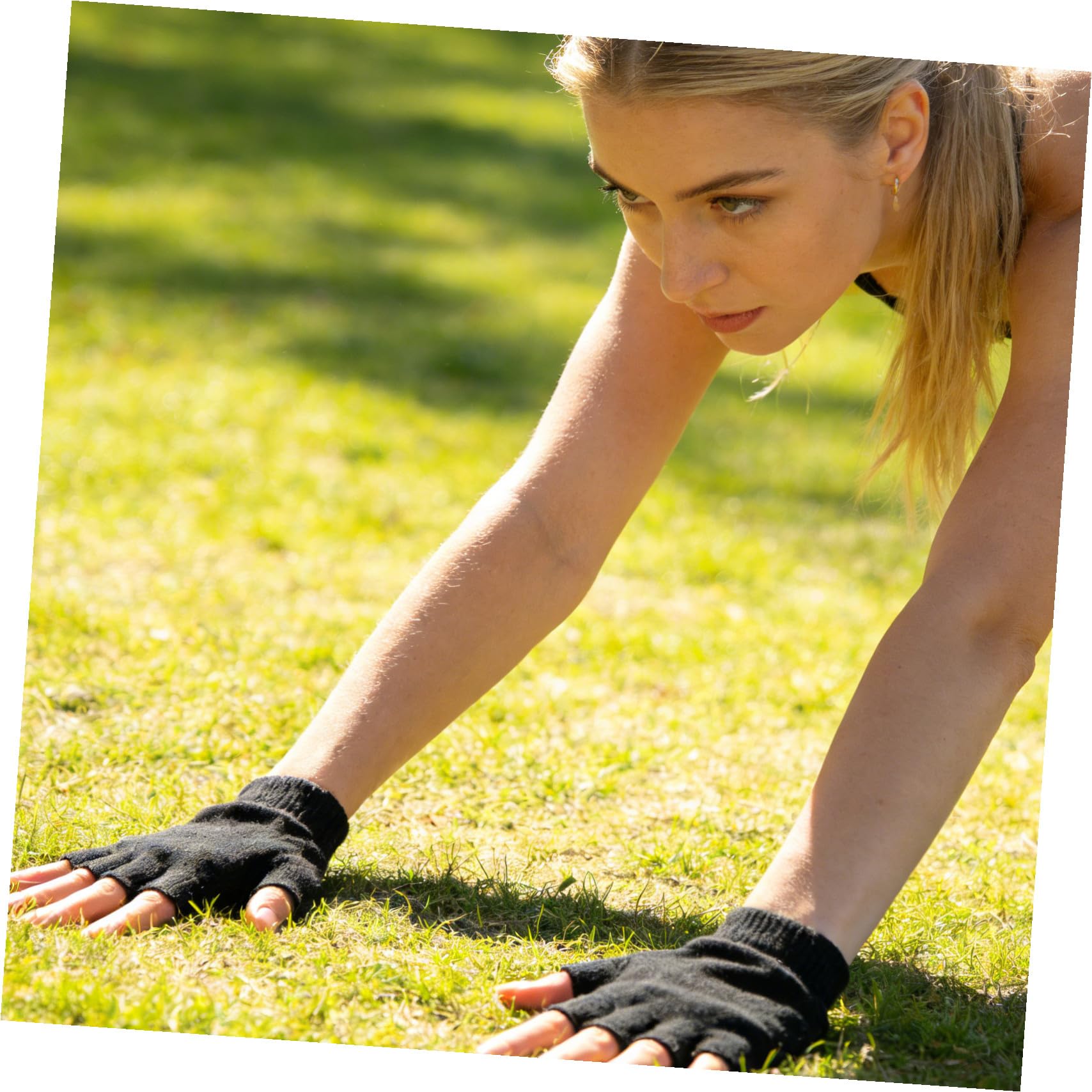 TOYANDONA Guanti da Yoga Antiscivolo Mezze Dita 6 Paia Guanti da Allenamento Palestra senza Dita con Grip Traspiranti per Yoga Aereo Pilates Sollevamento Pesi e Ciclismo