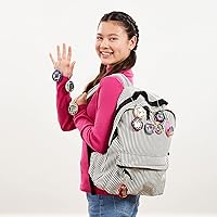 Vista 5 de Tamagotchi 42880 Bandai, Gen 2, concha de flores a cuadros con cadena, la mascota original de realidad virtual, multicolor