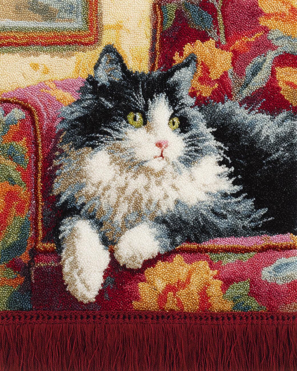 AMBATTERY Large Rug Making Kit Cartoon Cat 85x115cm