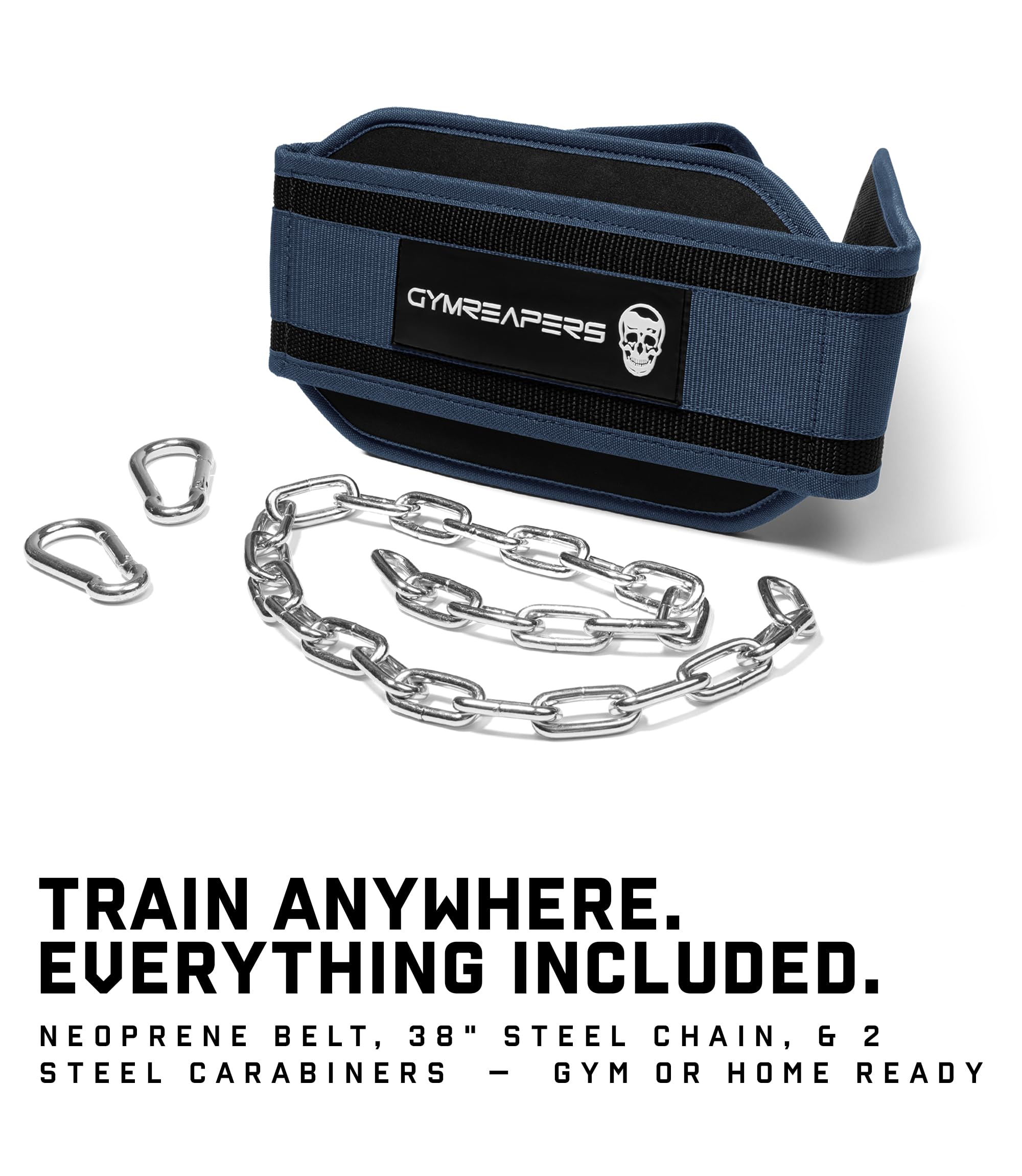 Gymreapers Dip Belt con Catena per Sollevamento Pesi, Pull up, dips - Catena in Acciaio Resistente per Un Maggiore Allenamento con i Pesi