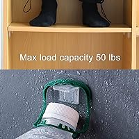 Vista 3 de AccEncyc 12 clavijas de soporte para estantes sin perforaciones, autoadhesivas, clips para estantes sin taladro, soportes para estantes