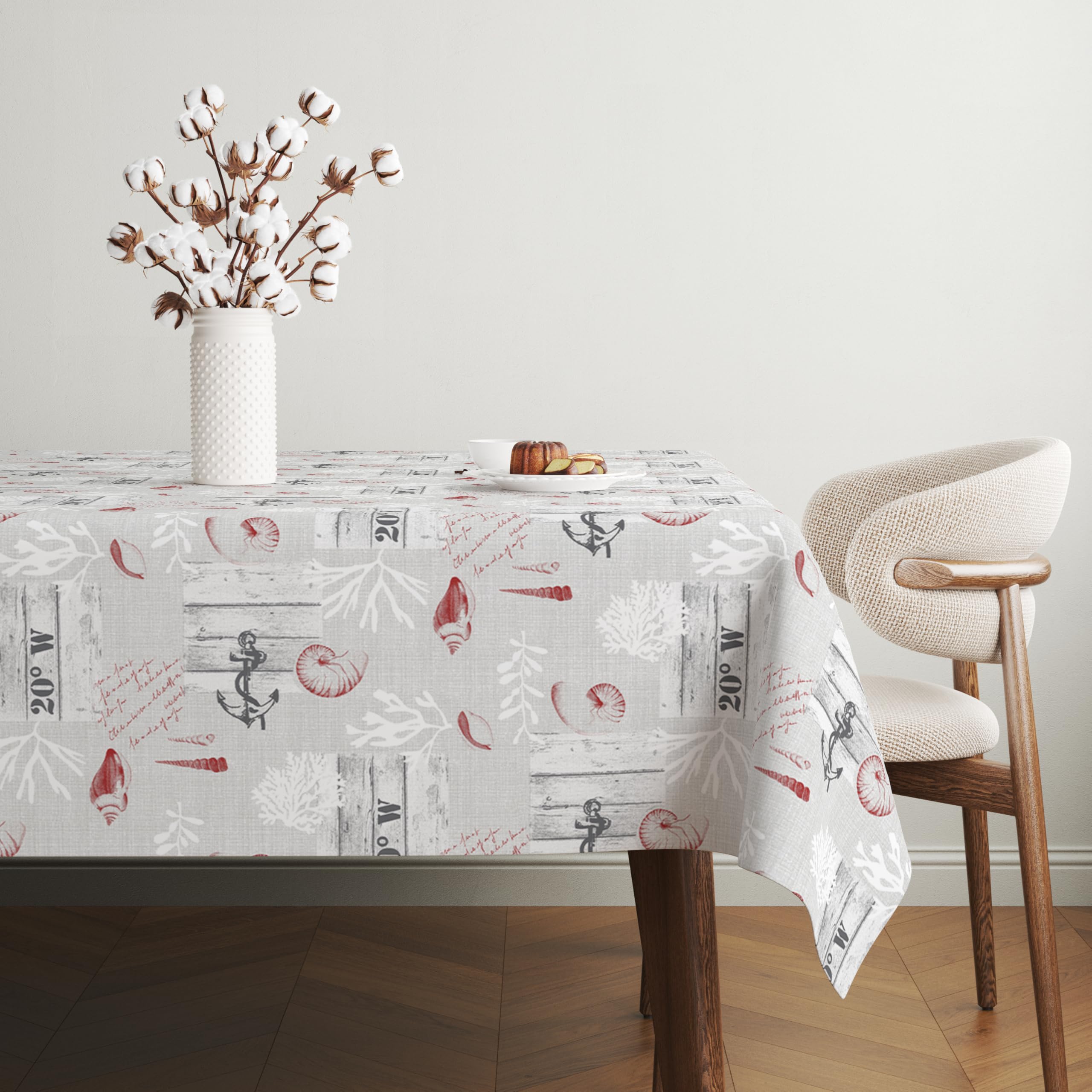 Martina Home NARCEA Oilcloth Tablecloth 240 x 140 Red, 94.5 x 55.1 inch (Rectangular) - Image 3