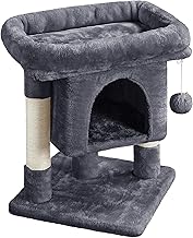 Abician Cat Scratching Tree Tower for Cats, Stable and Design with Platform, Ideal for Cats Dark Grey