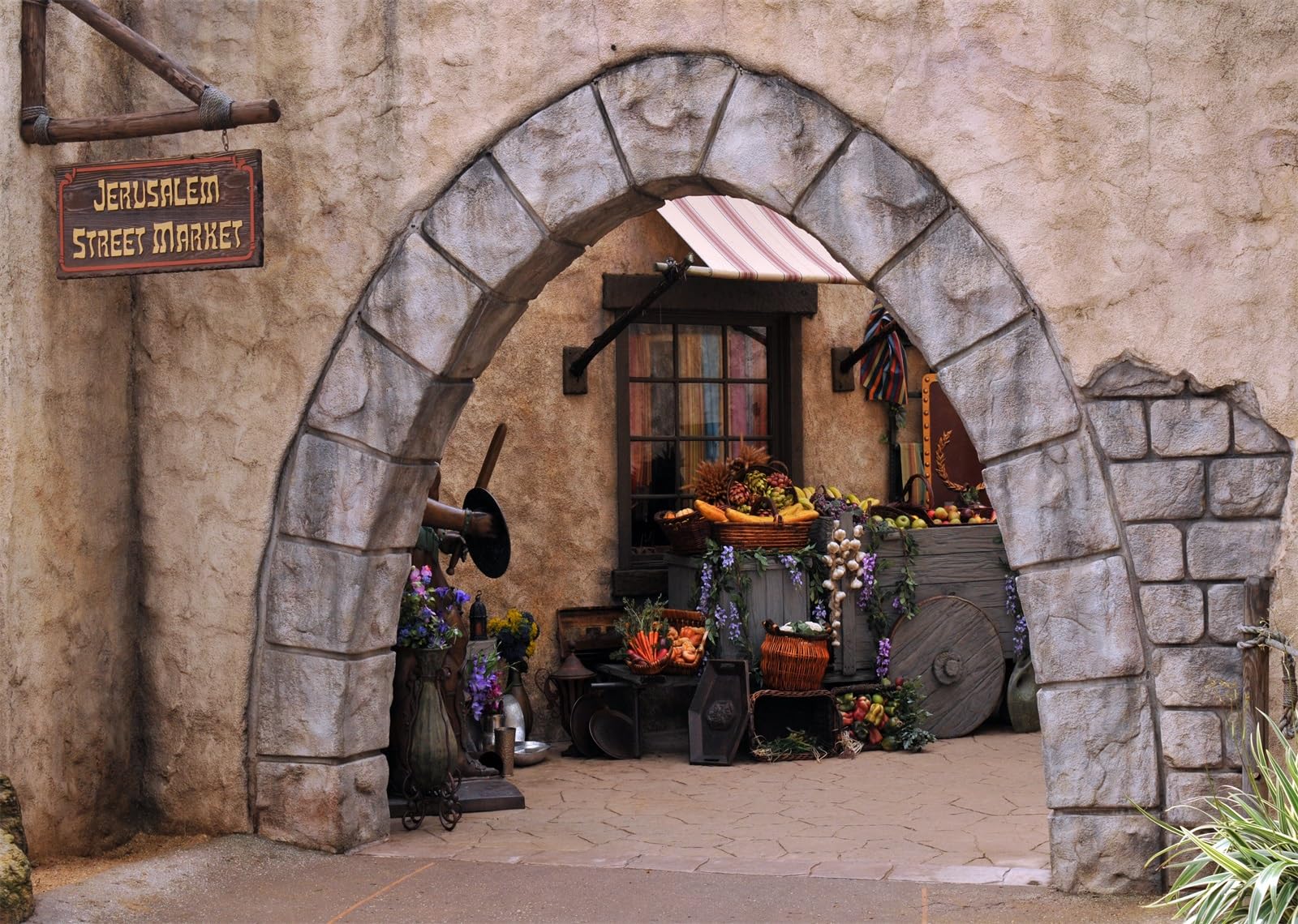 BELECO 3x2.5m Telo sfondo strada mercato Gerusalemme | Via città antica Gerusalemme arco sfondo fotografico decorazione festa tema Israele cabina foto studio