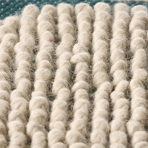 Miniatura 6 de Christopher Knight Home Puf Lucknow, blanco + verde azulado, pequeño