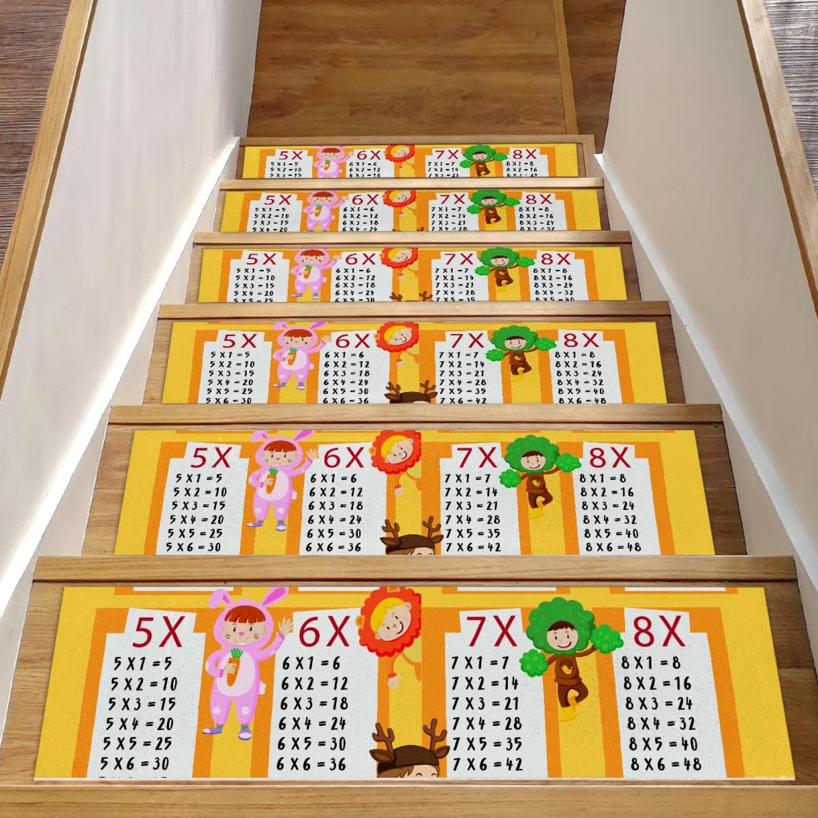 Evita caídas en peldaños de madera con esta alfombra de escalera de 15 piezas