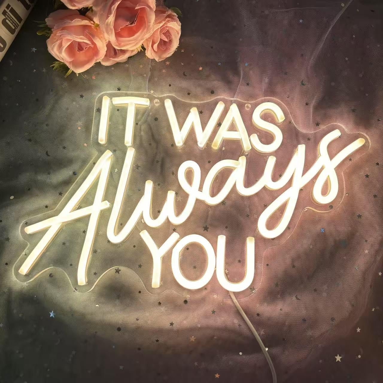 It Was Always You Neon Sign,Wedding Neon Sign by 5V USB Powered Wedding Decor Bedroom Home Wall Decor Sign Engagement Gifts - Image 4