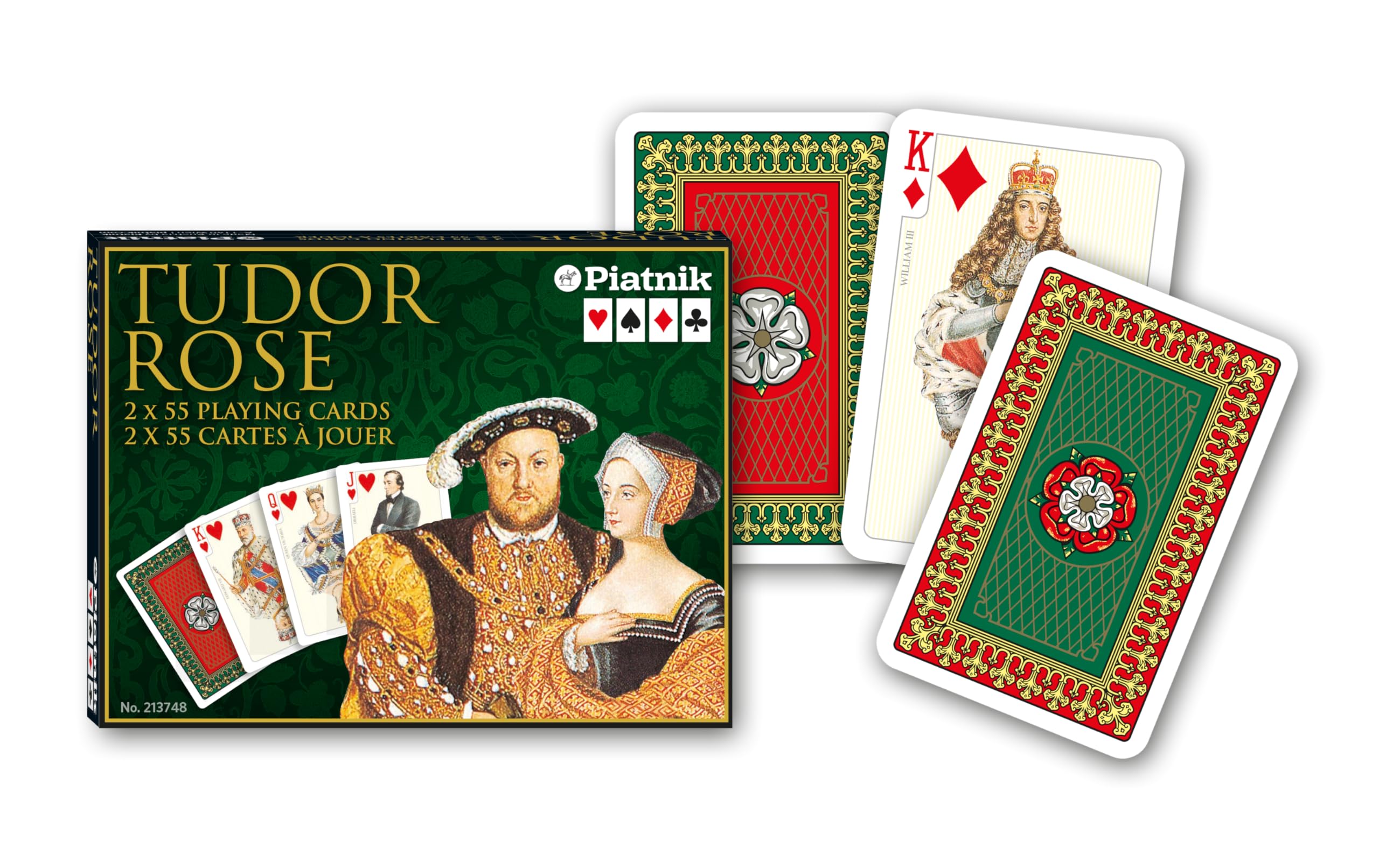 Piatnik Playing Cards - Tudor Rose, double deck