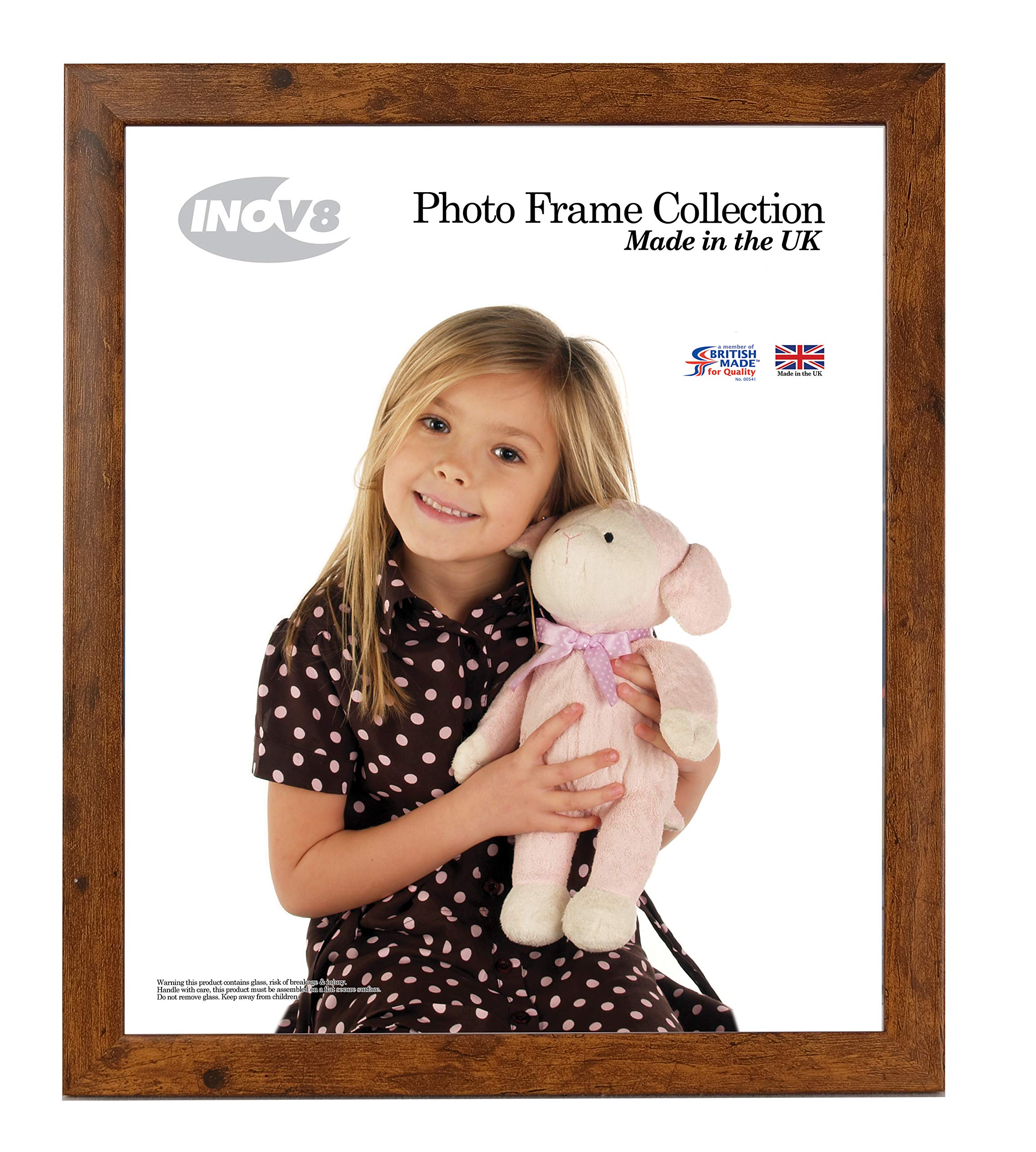 Inov8 Wood Grain Framing British Made Photo Frame Value 12X10