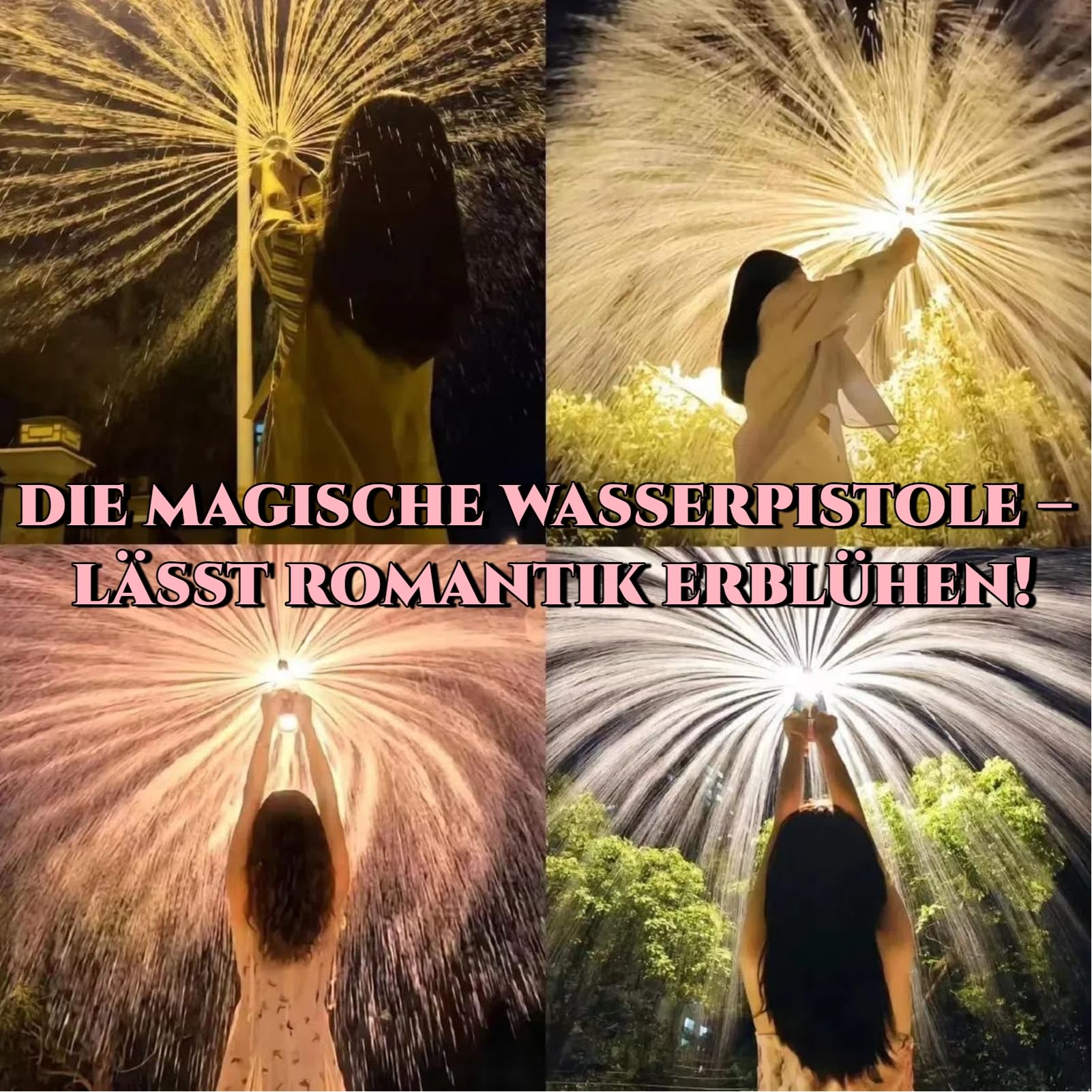 Feuerwerk-Wasserpistolen – 4 Stück, Mit Pumpensystem, Für Pool, Strand & Partys