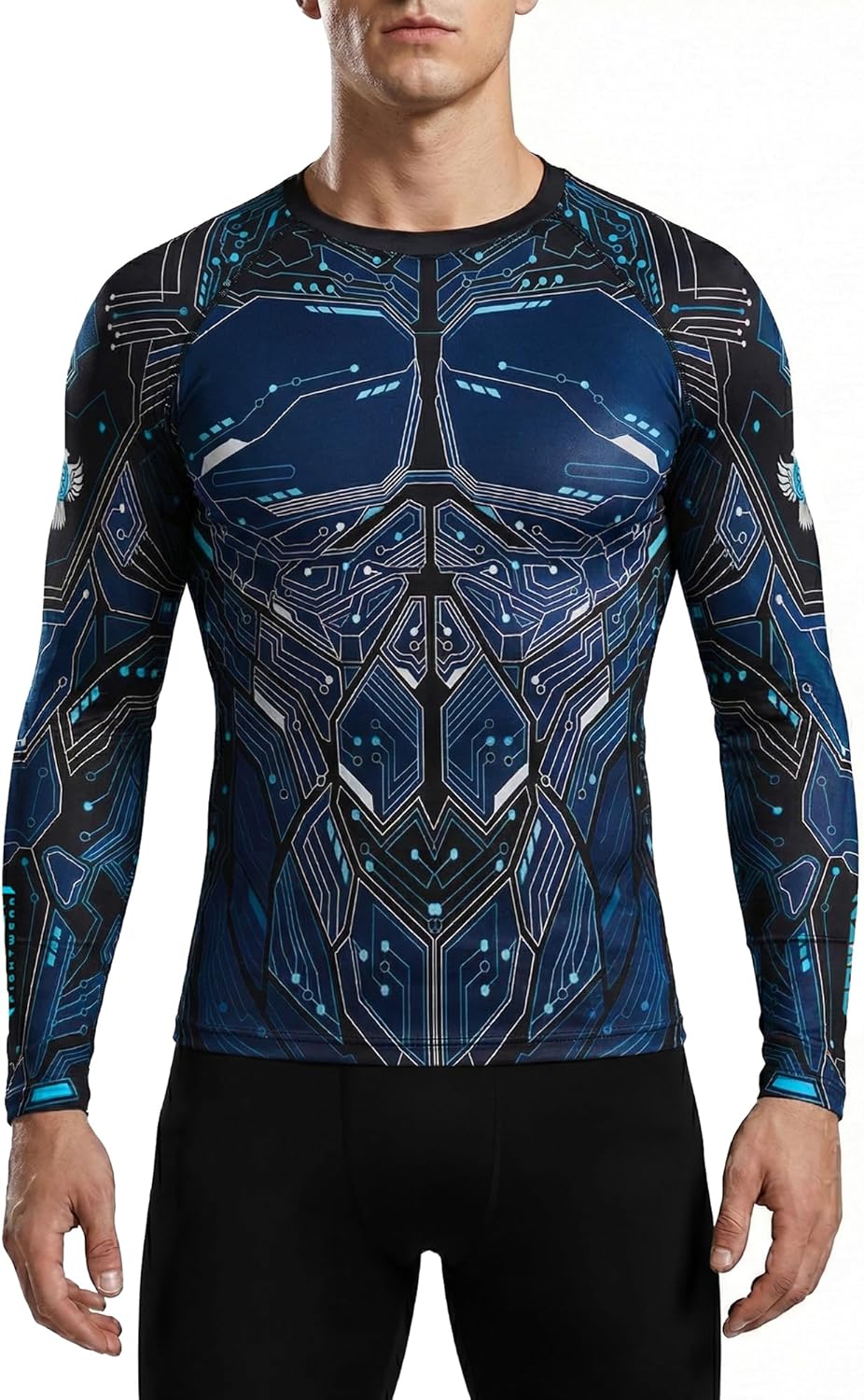 Raven Fightwear Men's Cybernetic Rash Guard MMA BJJ