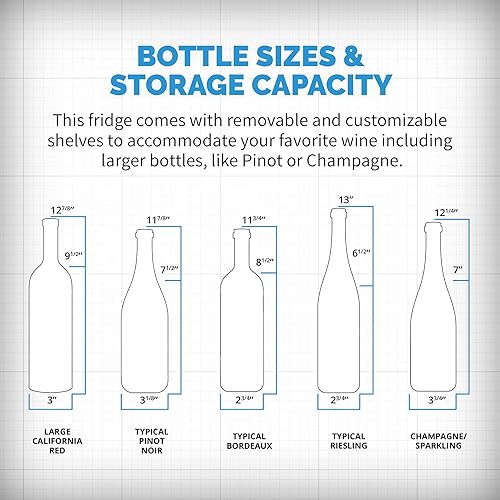 Miniatura 9 de NewAir Shadow-T Series - Nevera termoeléctrica de vino de 8 botellas, Refrigerador de vino de encimera, Bodega compacta con espejo, Enfriador de