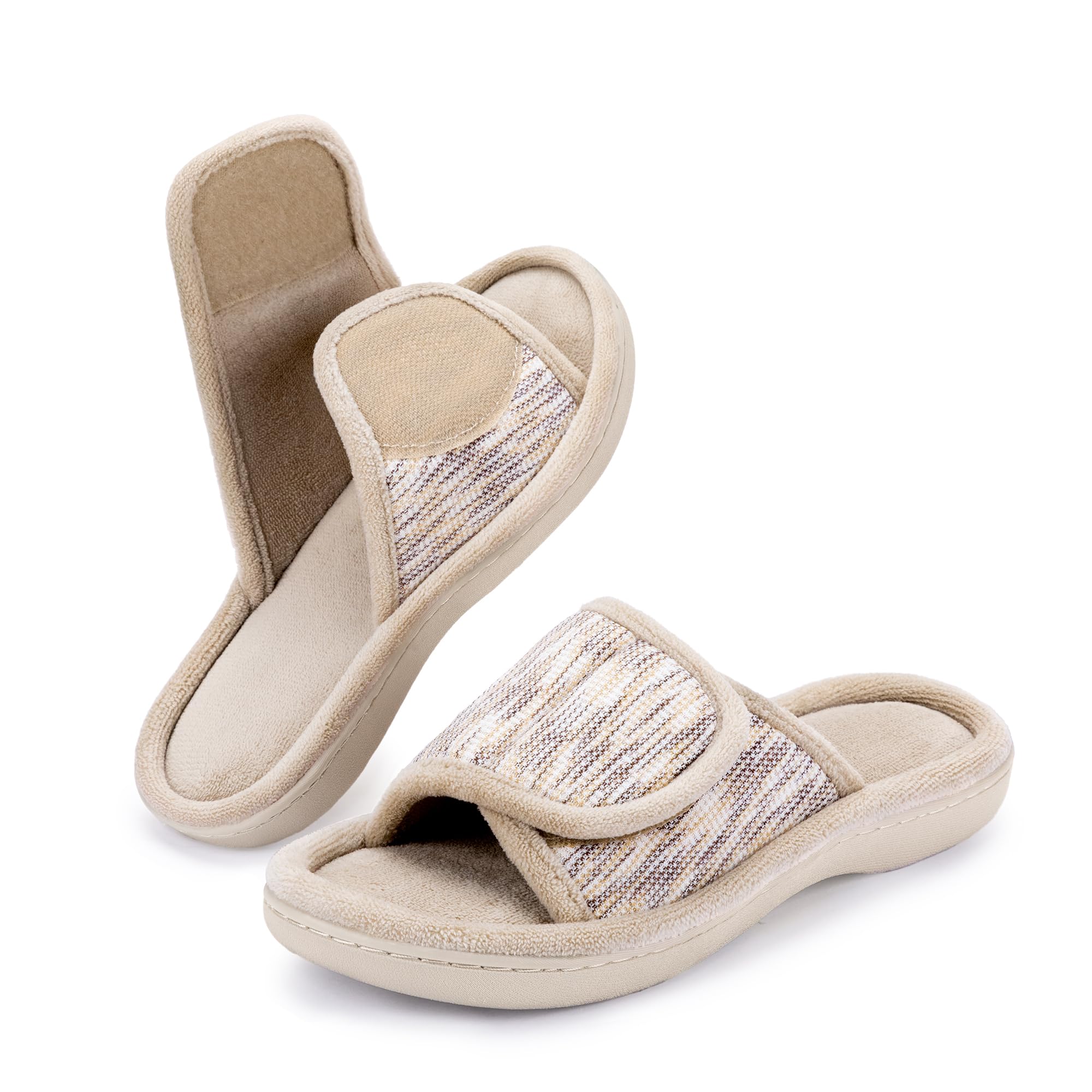 RockDove Women's Adjustable Wrap Memory Foam Slide Slipper