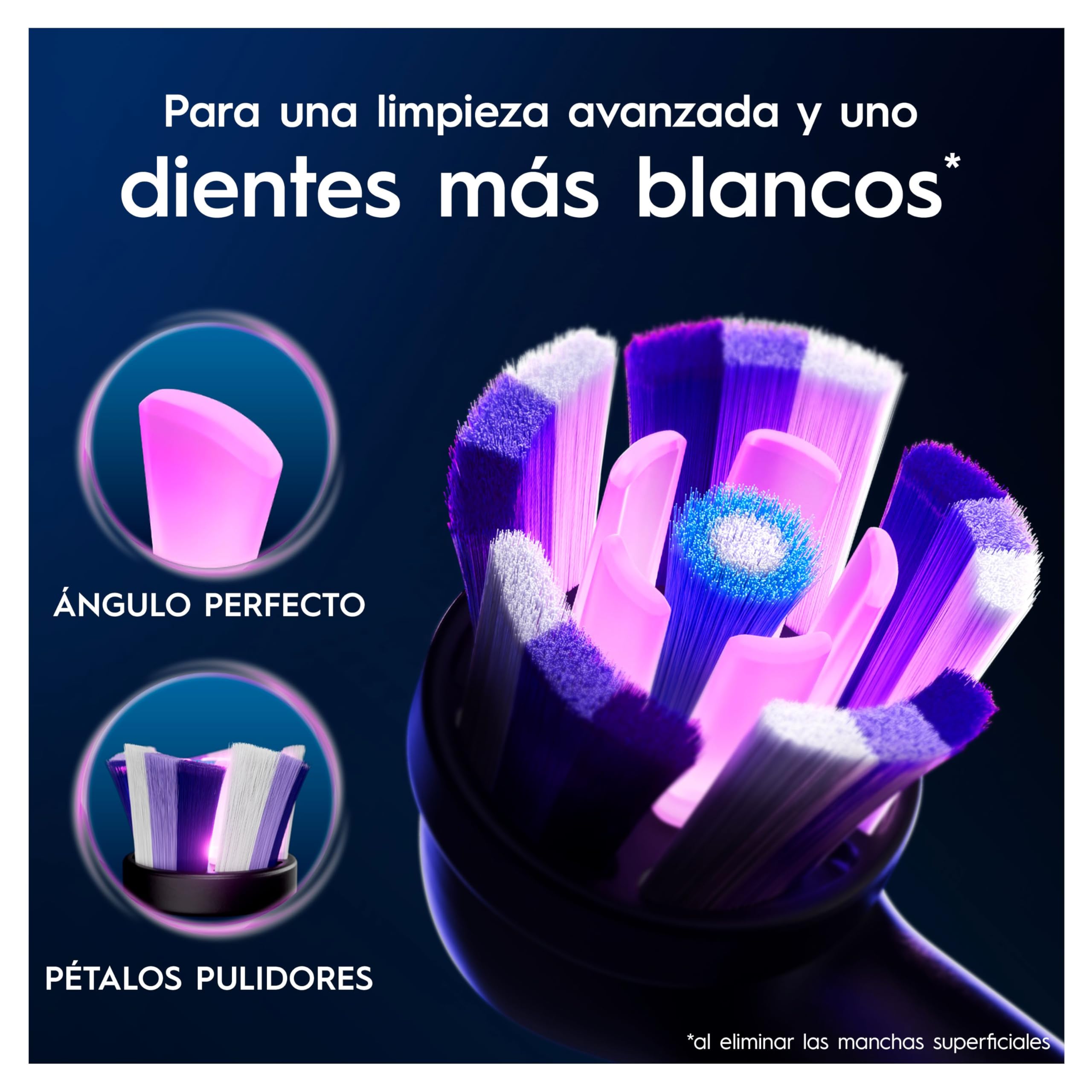 Oral-B Series iO Radiant White Cabezales De Recambio Originales, Pack de 4 Recambios Negros Para Cepillos De Dientes Eléctricos Oral-B iO, Blanqueamiento Dental, Eliminación De Manchas
