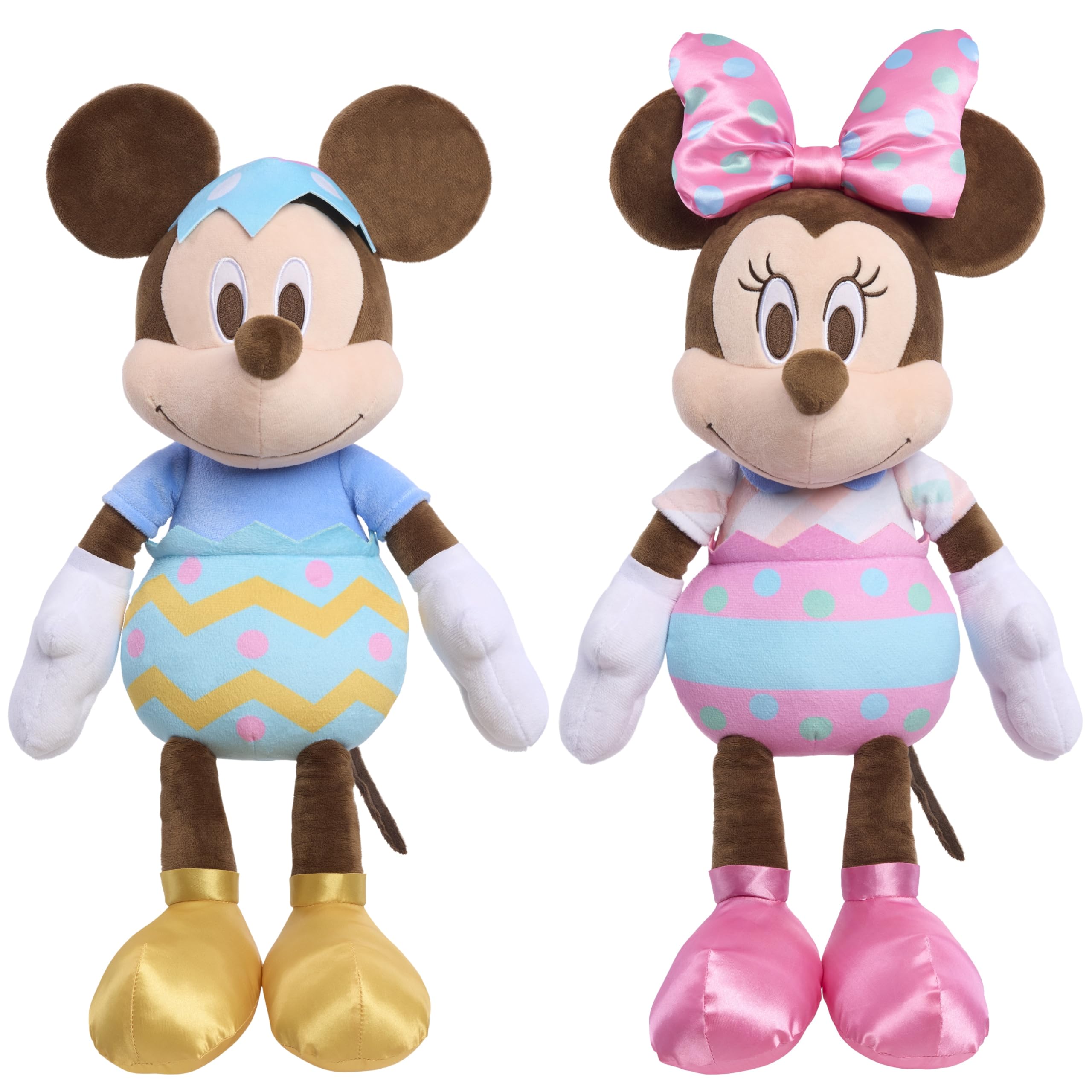 Disney Minnie Mouse Peluche de Pâques, grand animal en peluche avec œuf